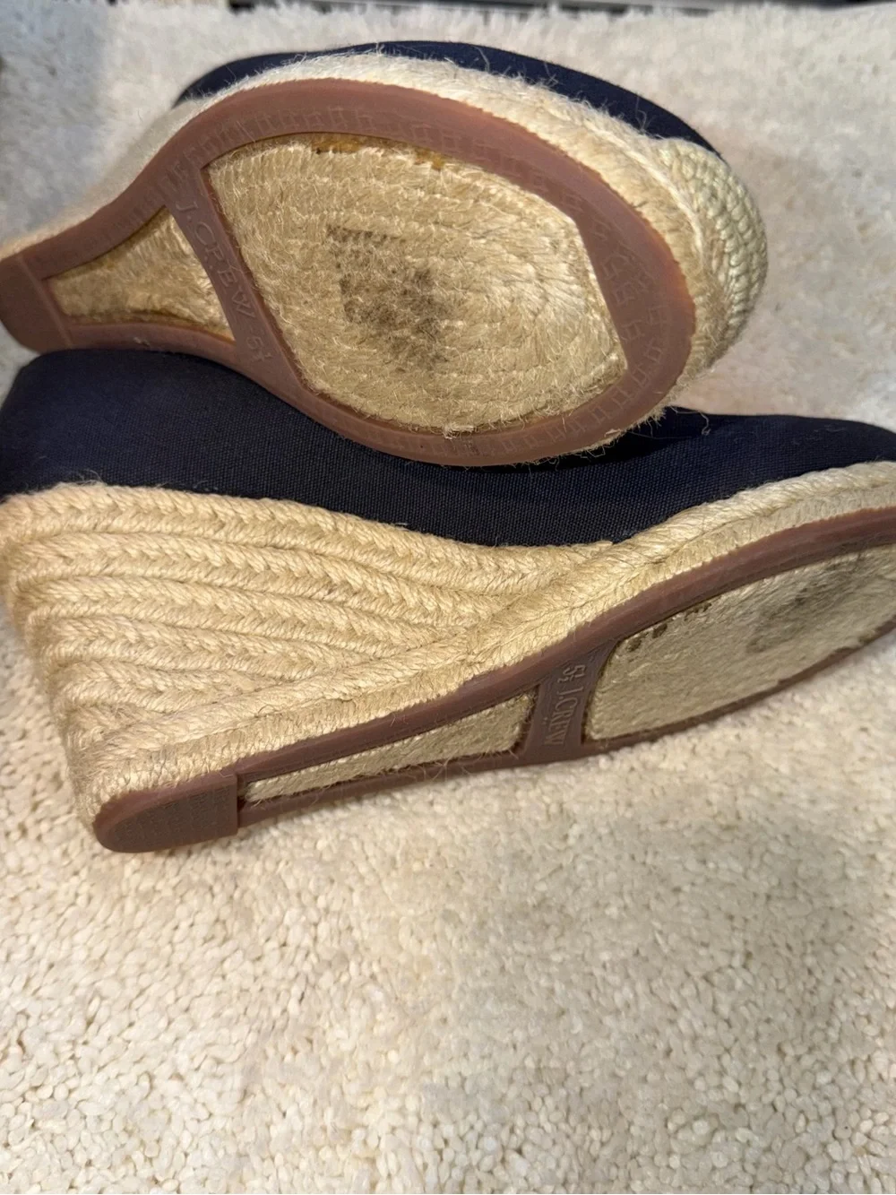 J. Crew Navy Canvas Espadrille Flats